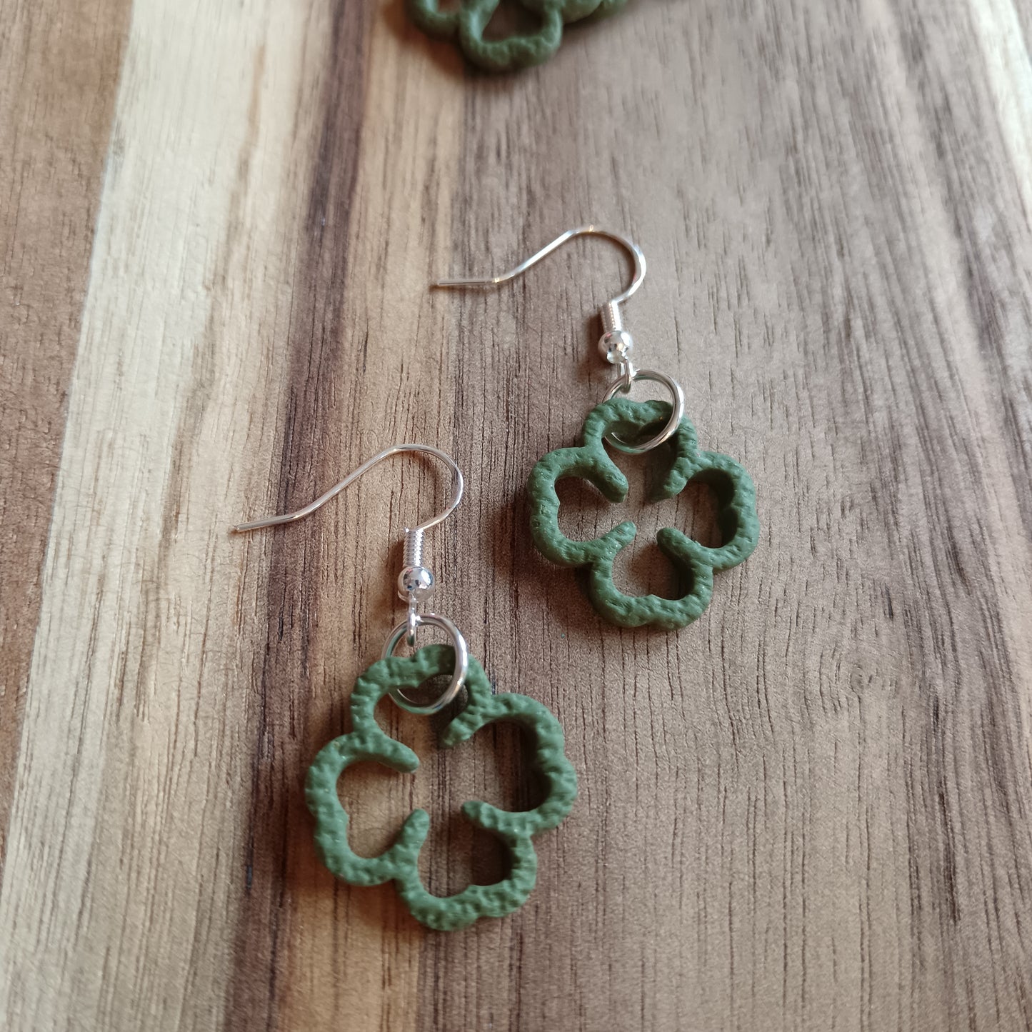 Clover Dangle Hook Earrings