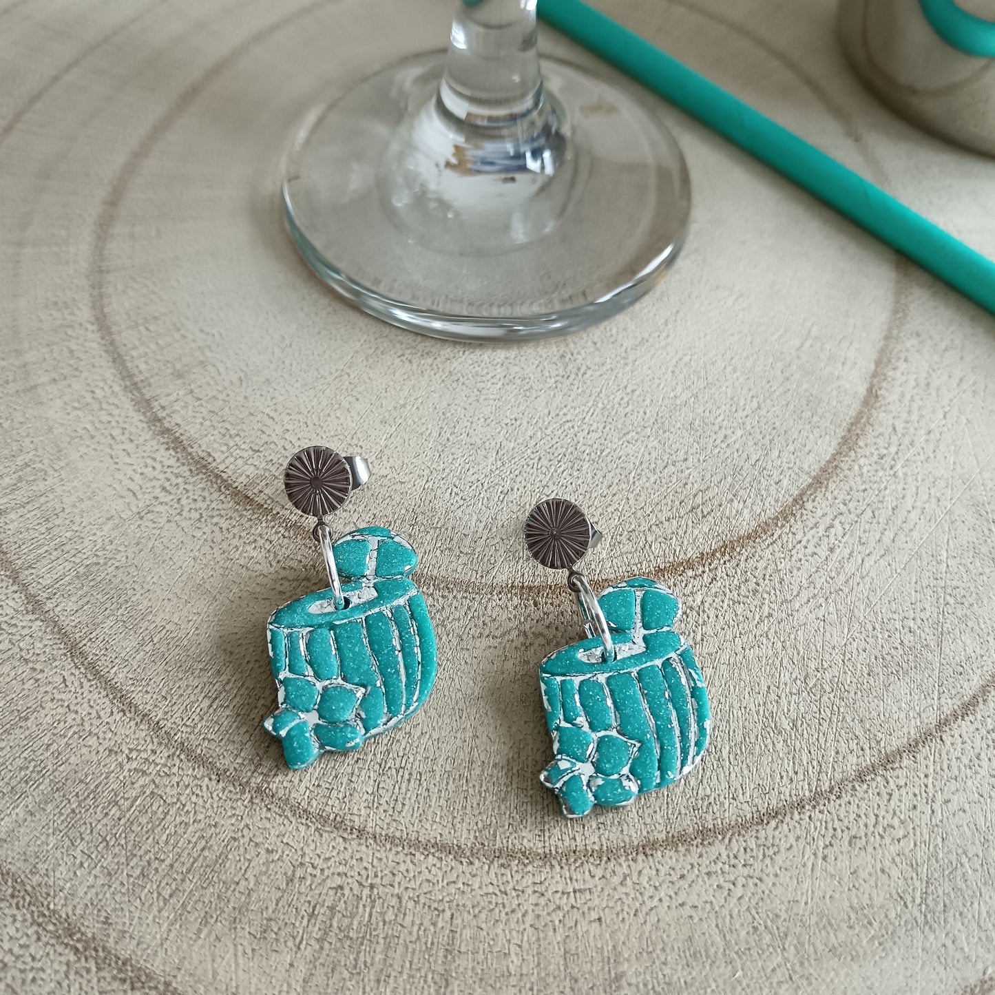 Cocktail Ear Art Stud Earrings