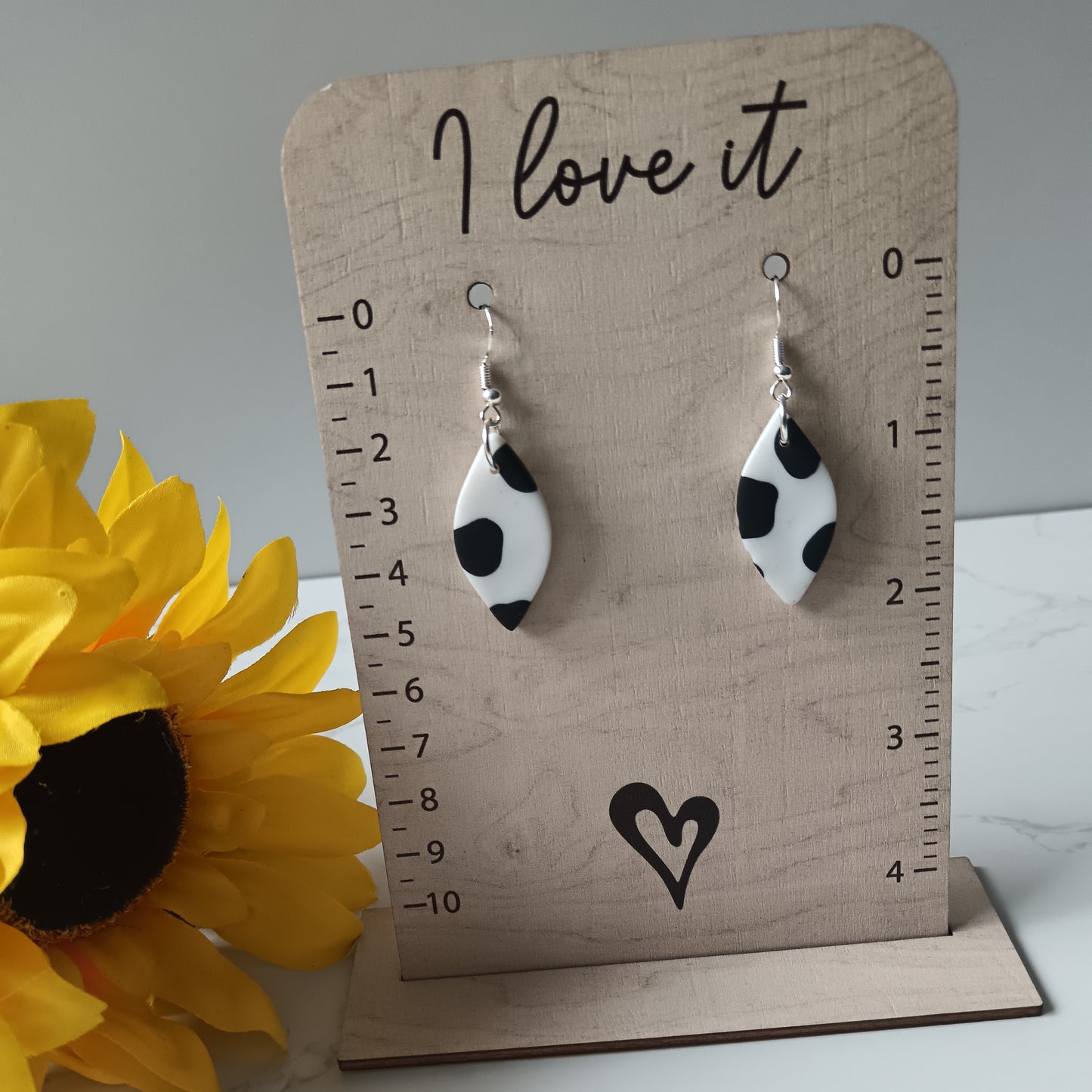 Cow Print Hook Earrings
