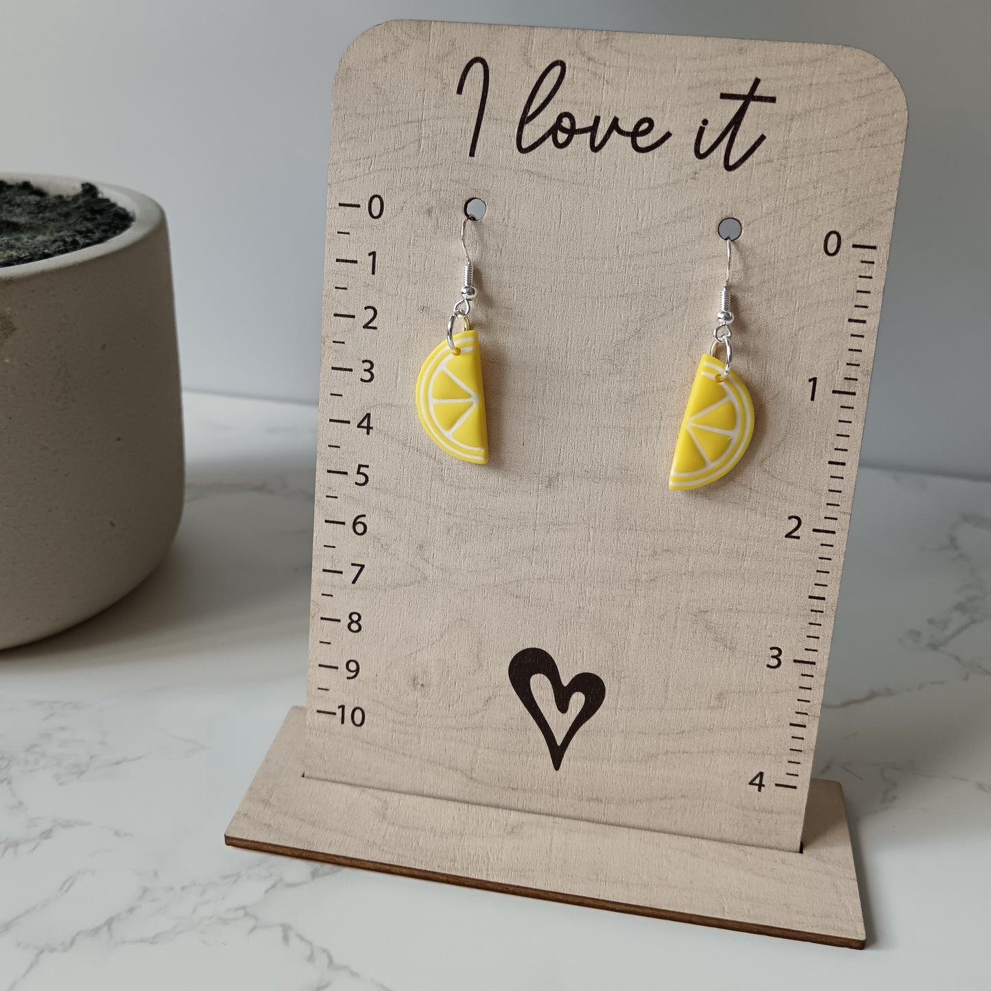Lemon Half Slice Hook Earrings