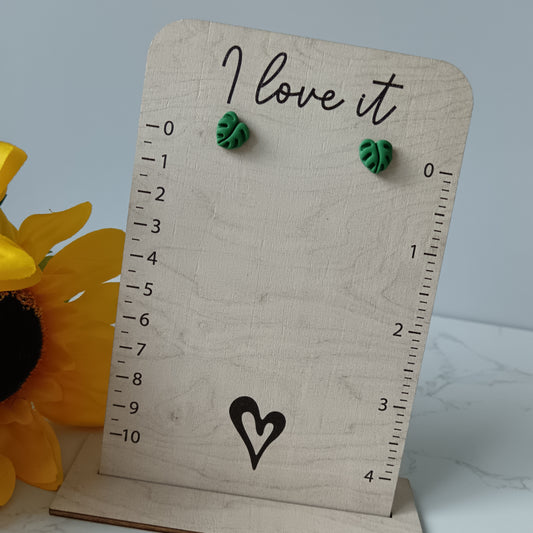 Monstera Leaf Stud Earrings