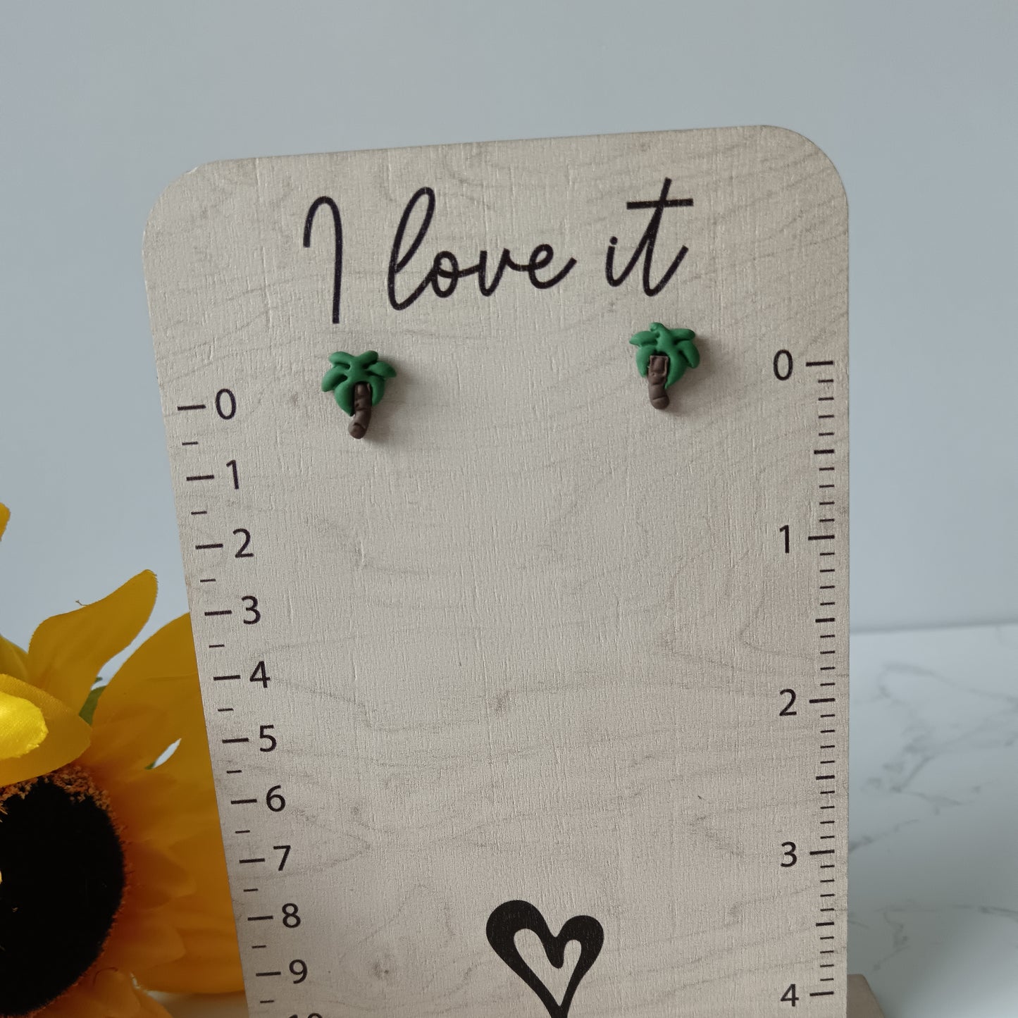 Palm Tree Stud Earrings