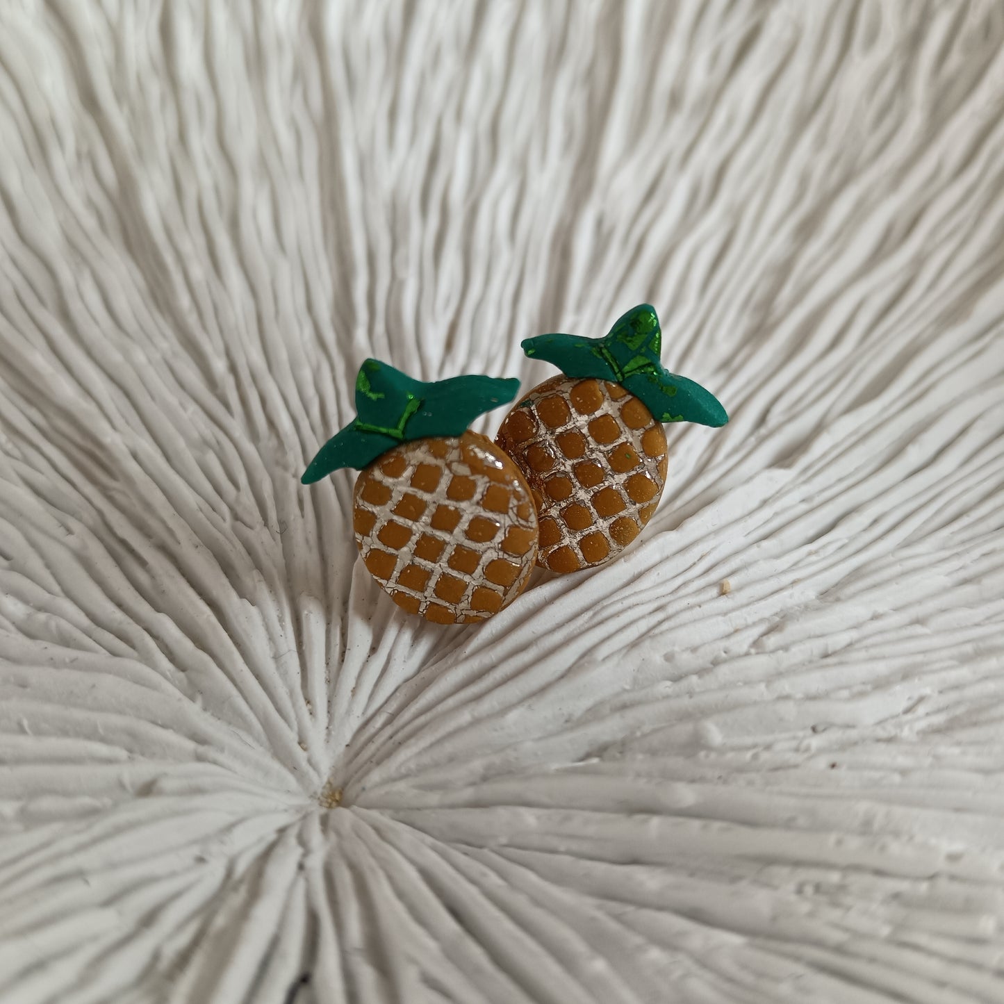 Pineapple Silver Stud Earrings