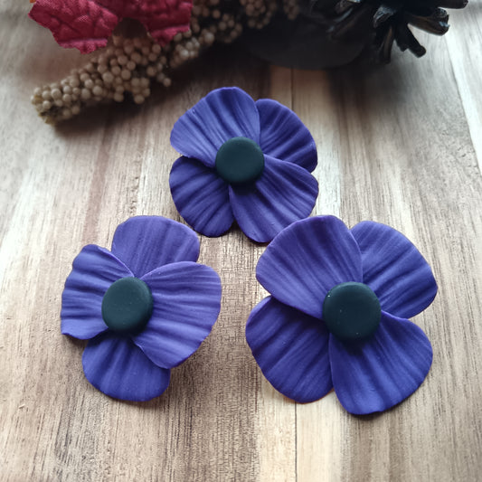 Purple Poppy Pin Badge