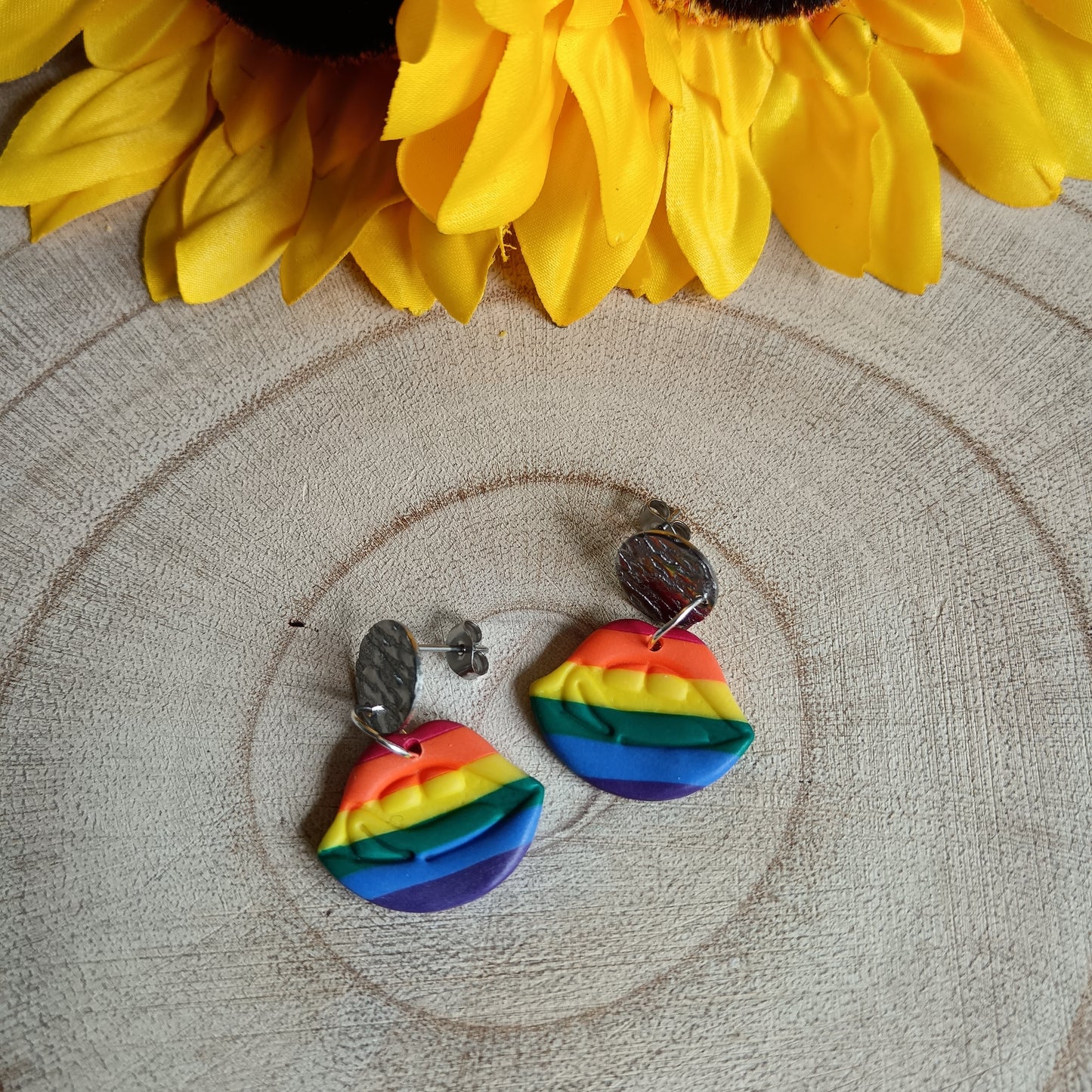 Pride Retro Lips Stud Earrings