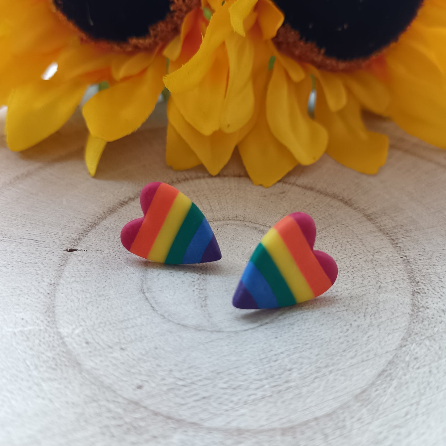 Pride Heart Stud Earrings