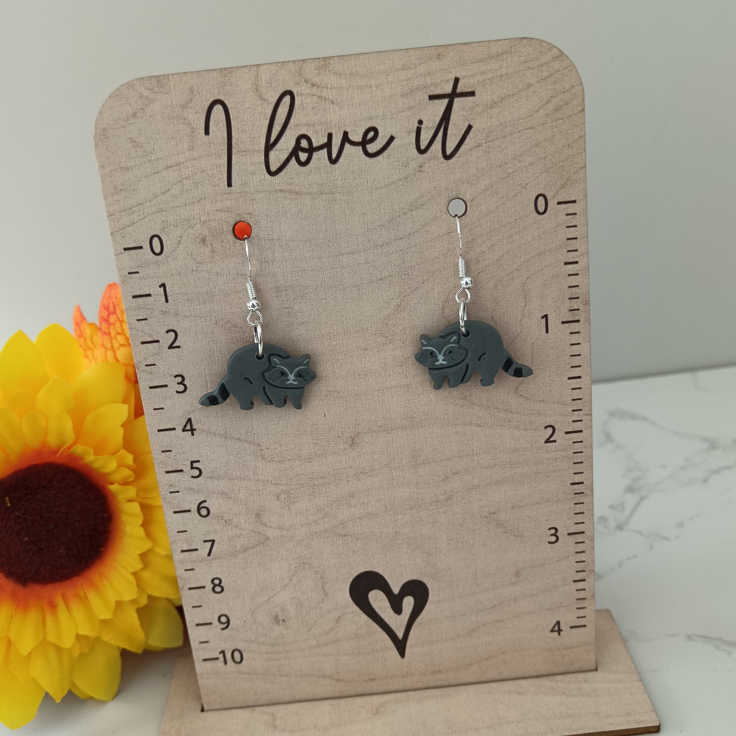 Racoon Hook Earrings