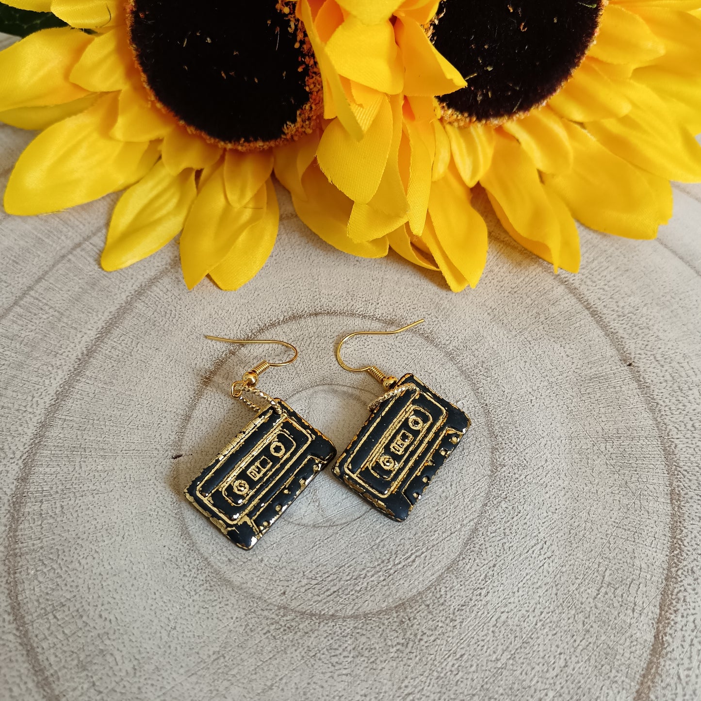 Retro Cassette Tape Hook Earrings