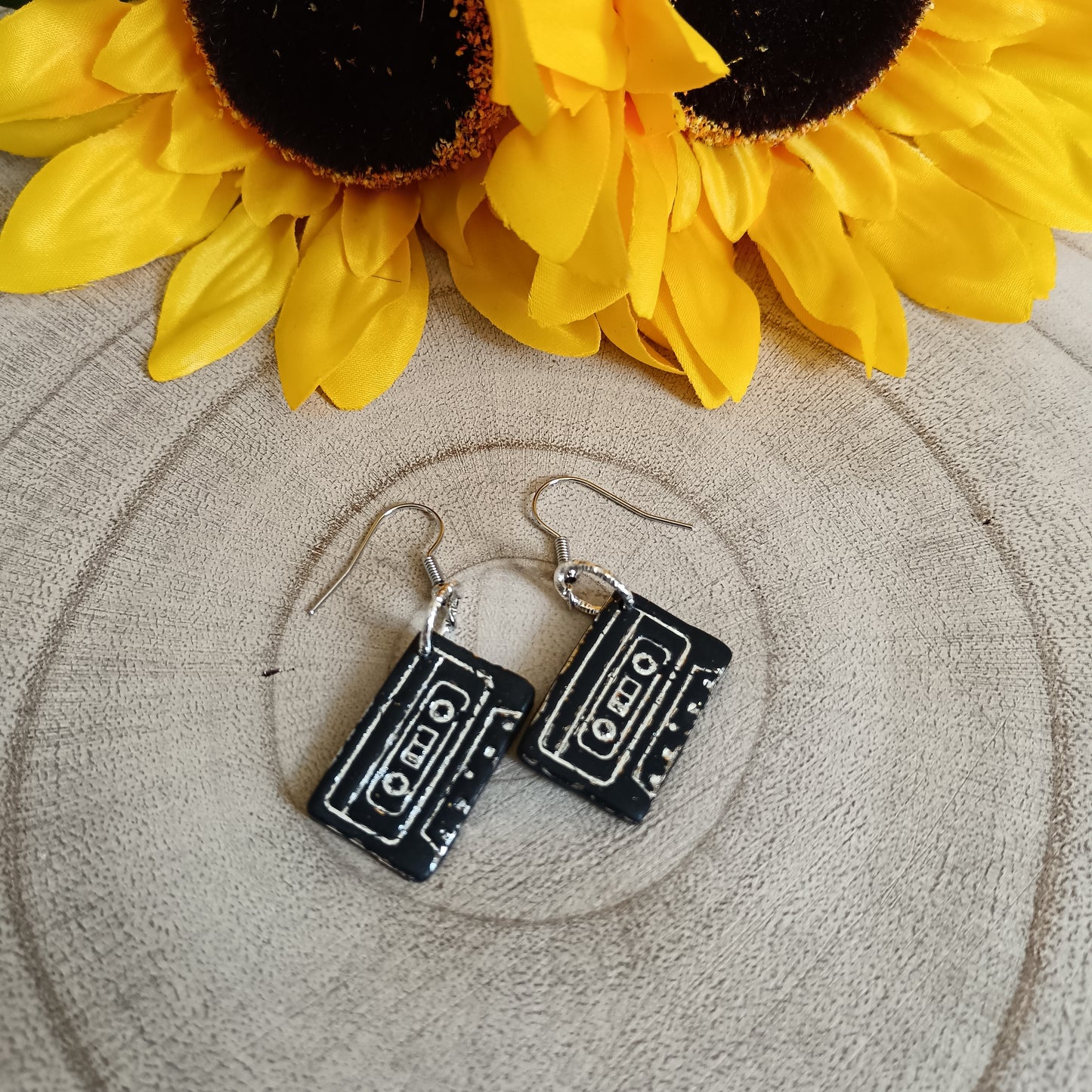 Retro Cassette Tape Hook Earrings