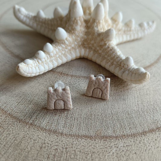 Micro Sandcastle Stud Earrings