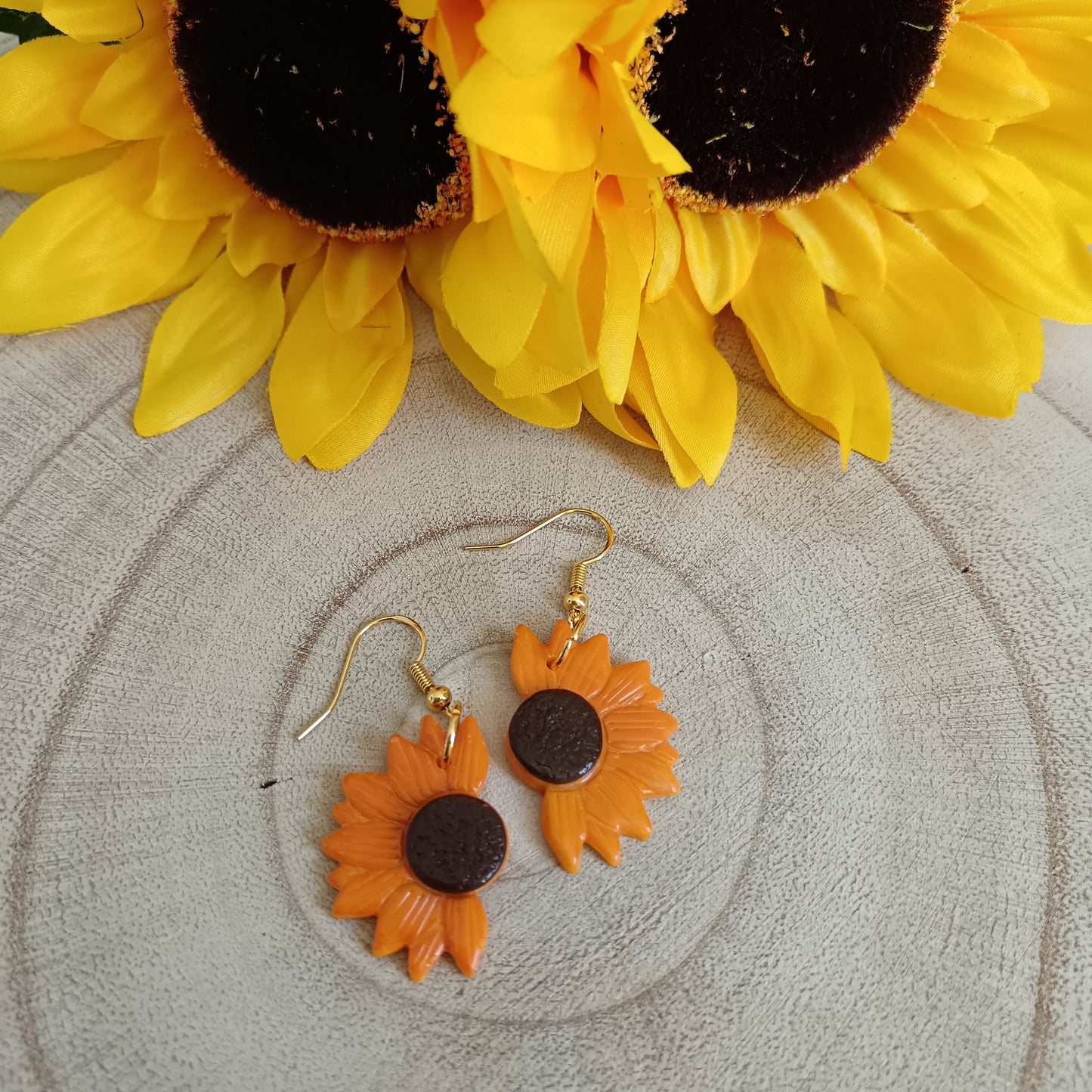 Sunflower Half Hook Earrings