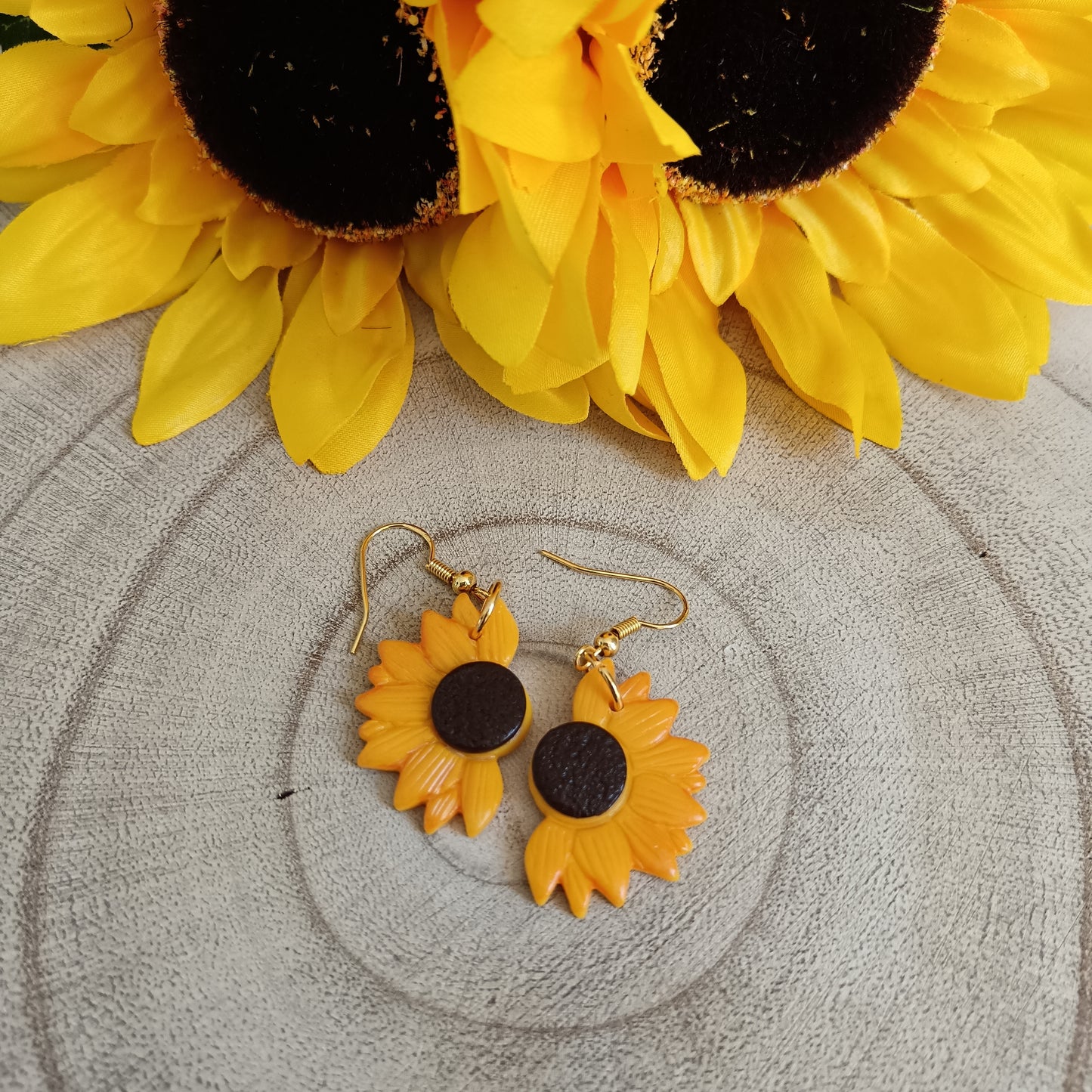 Sunflower Half Hook Earrings