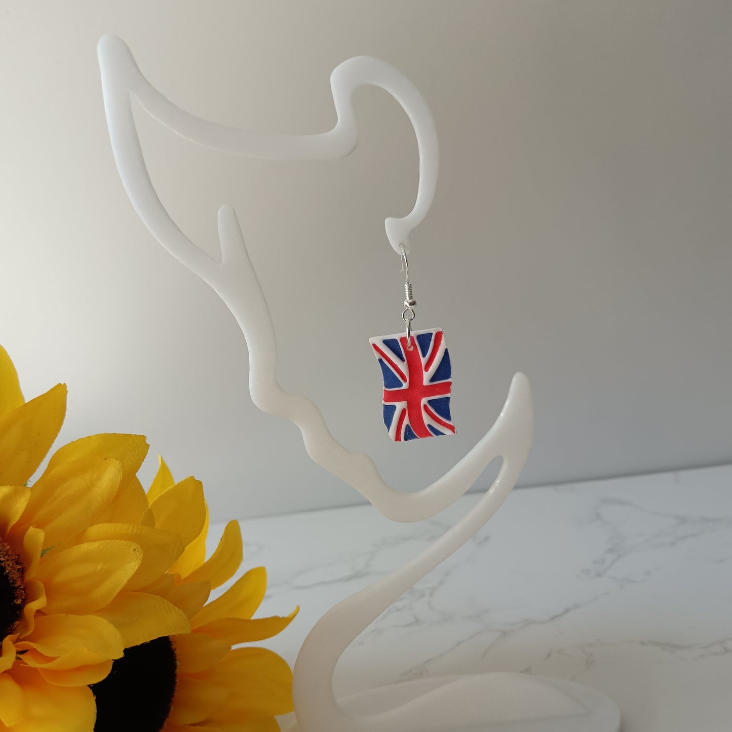 Union Jack Flag Hook Earrings