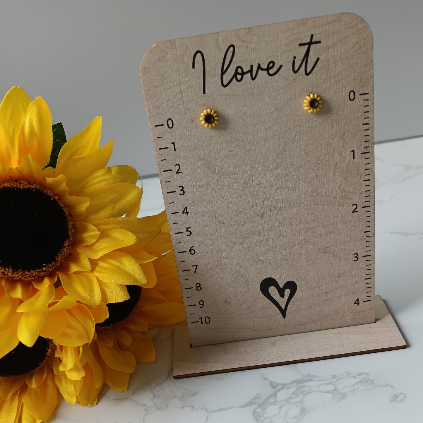Micro Sunflower Stud Earrings