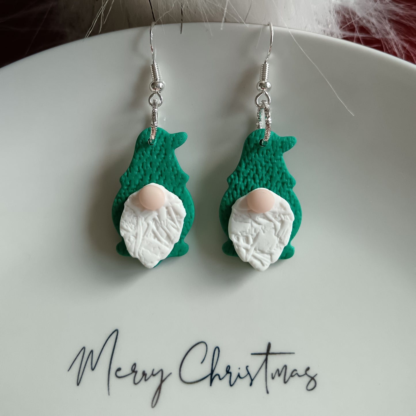 Gonks Green Hook Earrings