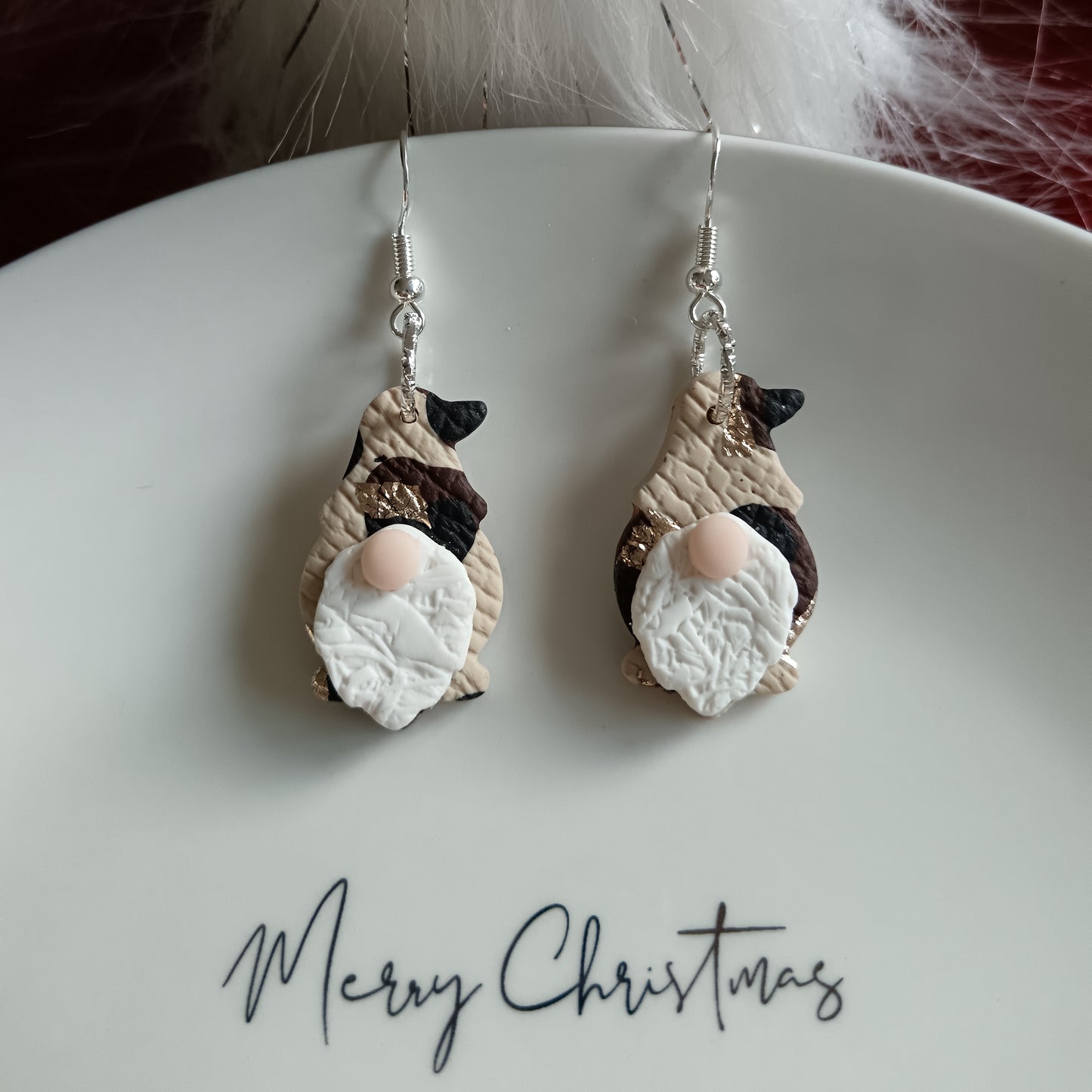 Gonks Leopard Print Hook Earrings