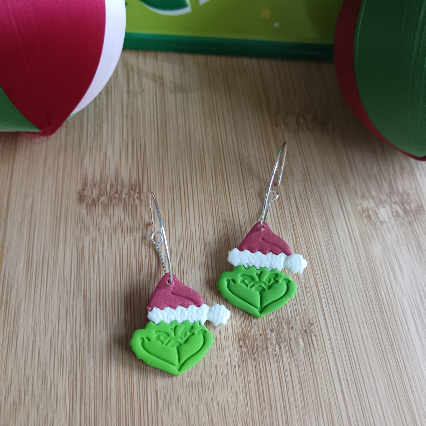 Christmas Grump Hoop Earrings