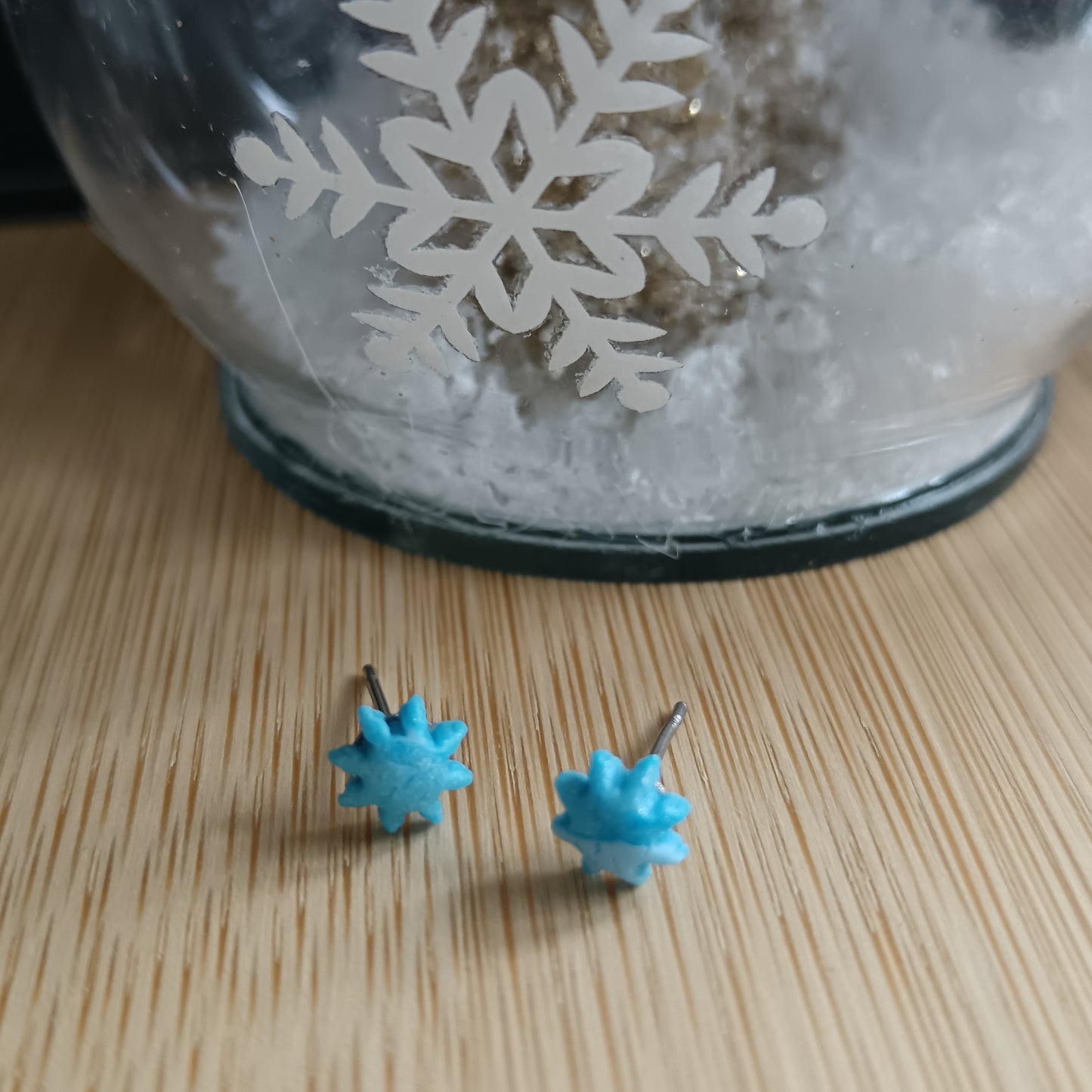 Micro Snowflake Stud Earrings