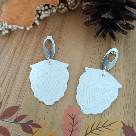 Owl Dangle Stud Earrings