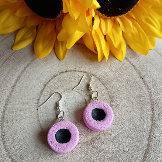 Pink Liquorice Allsorts Hook Earrings