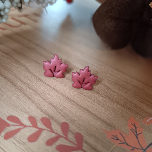Red Maple Leaf Studs