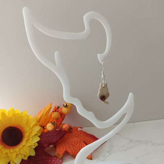 Autumn Cat Hook Earrings