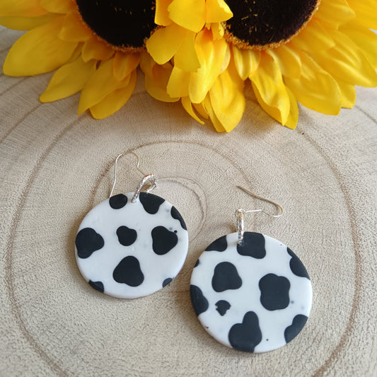 Cow Print Hook Earrings