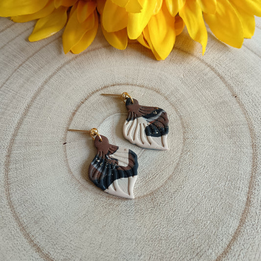 Art Deco Leopard Print Stud Earrings