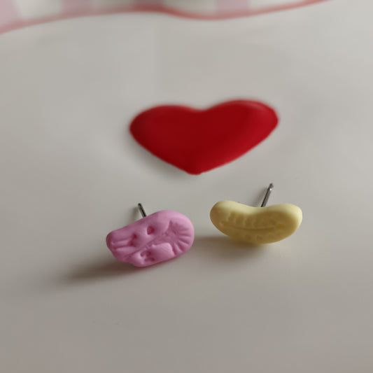 Banana & Shrimp Stud Earrings
