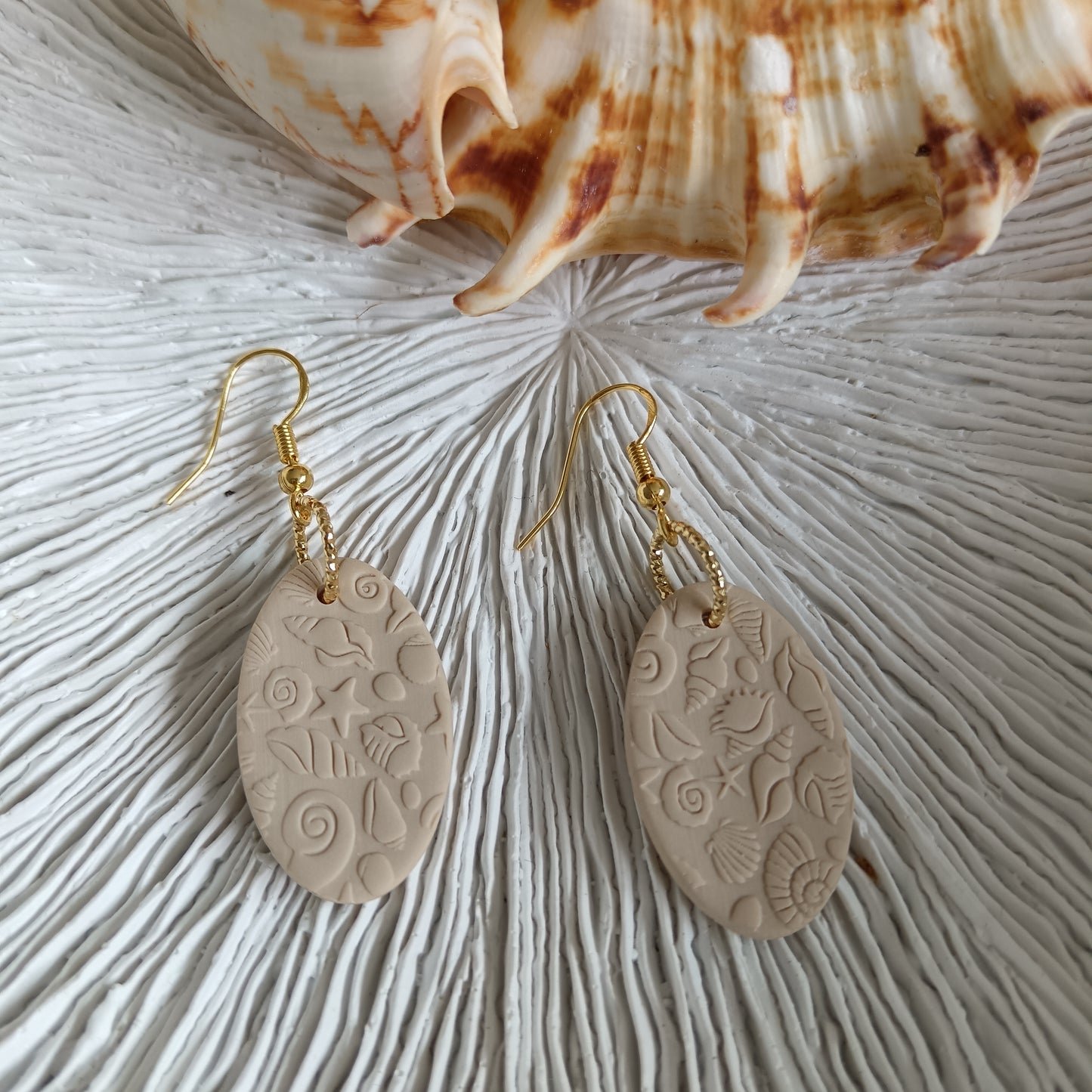 Beach & Shell Inspired Sand Drop Hook Earrings