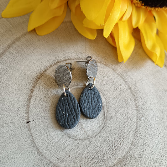 Grey Stud Earrings