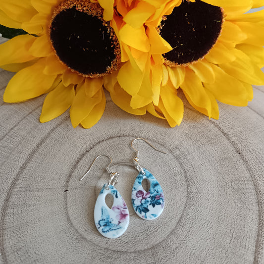 Vintage Blue Drop Hook Earrings