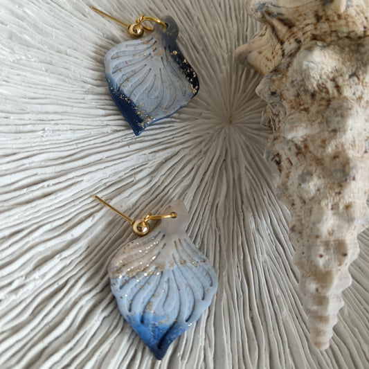 Art Deco Coastal Tone Stud Earrings