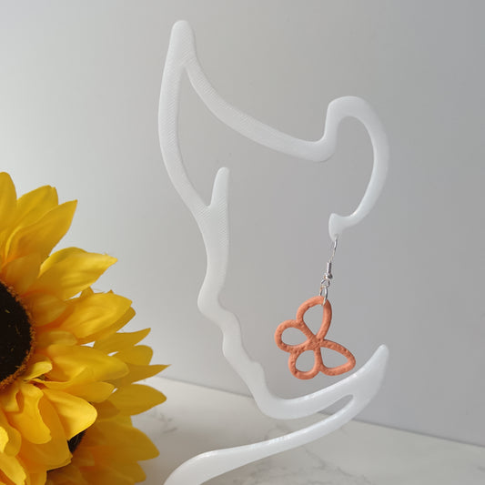 Orange Skinny Butterfly Hook Earrings