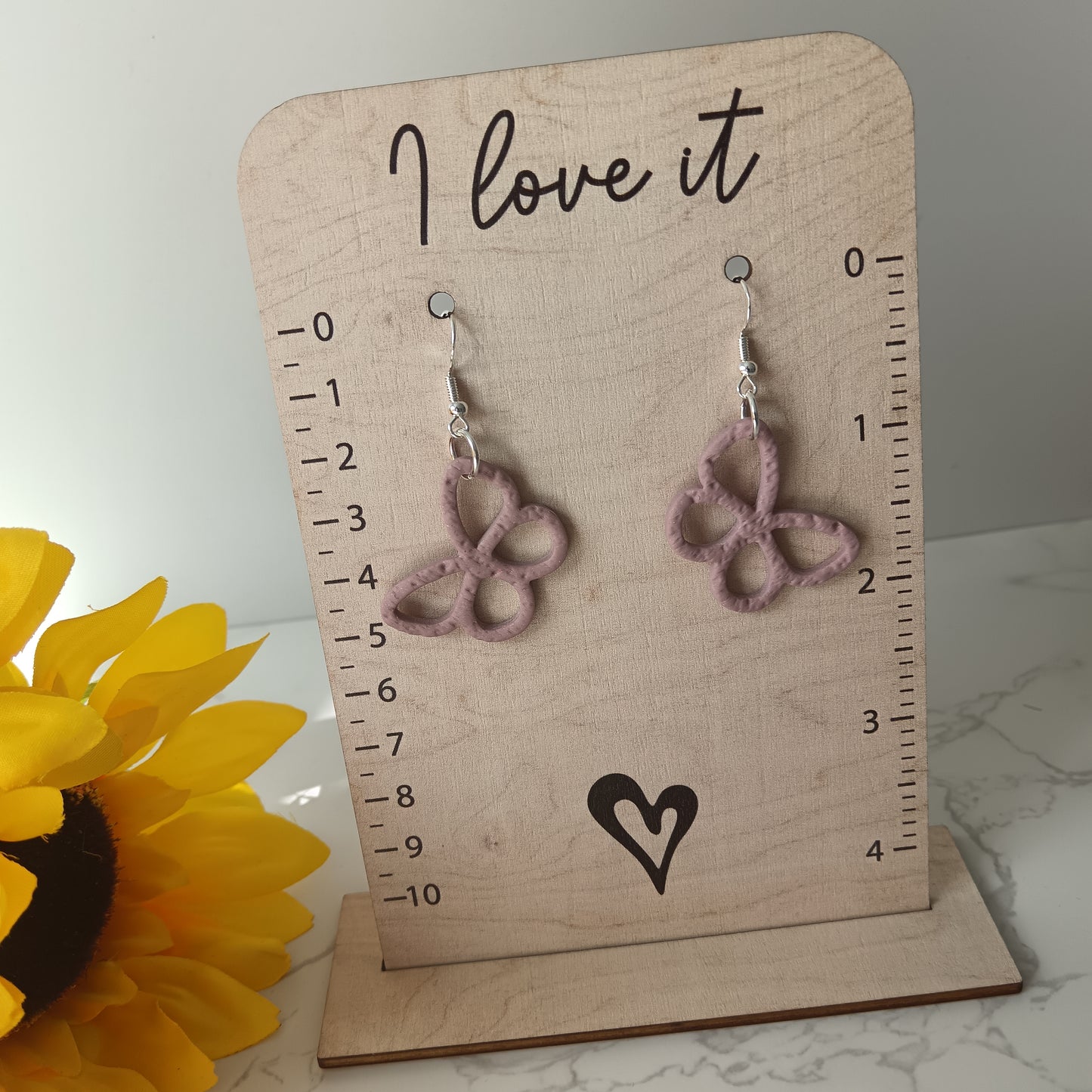 Baby Pink Skinny Butterfly Hook Earrings