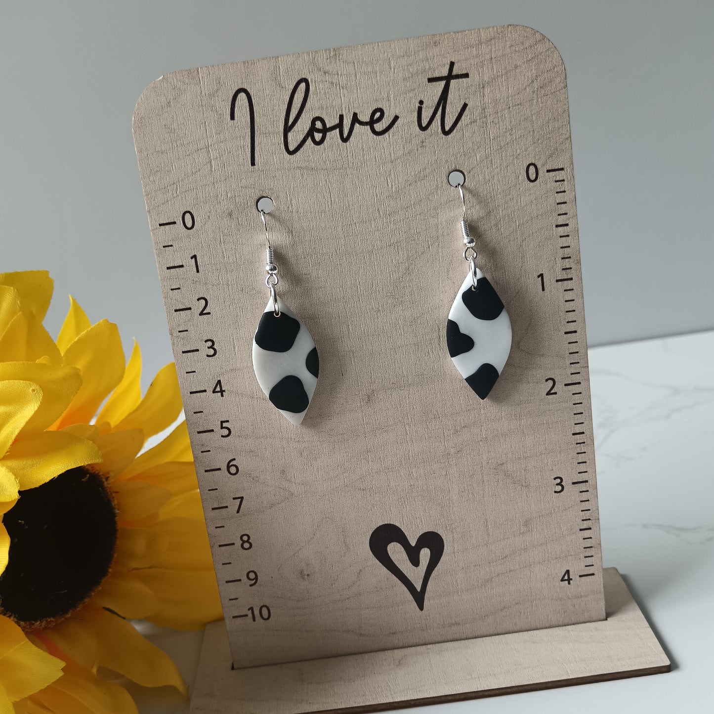 Cow Print Hook Earrings