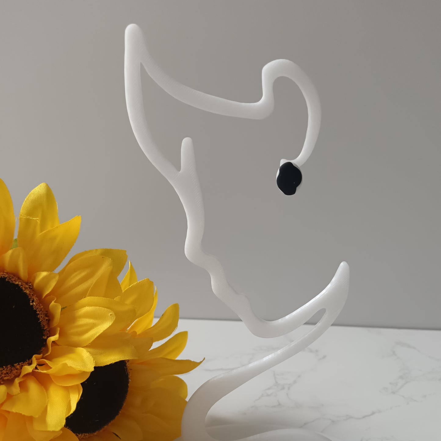 Cow Print Oval Stud Earrings