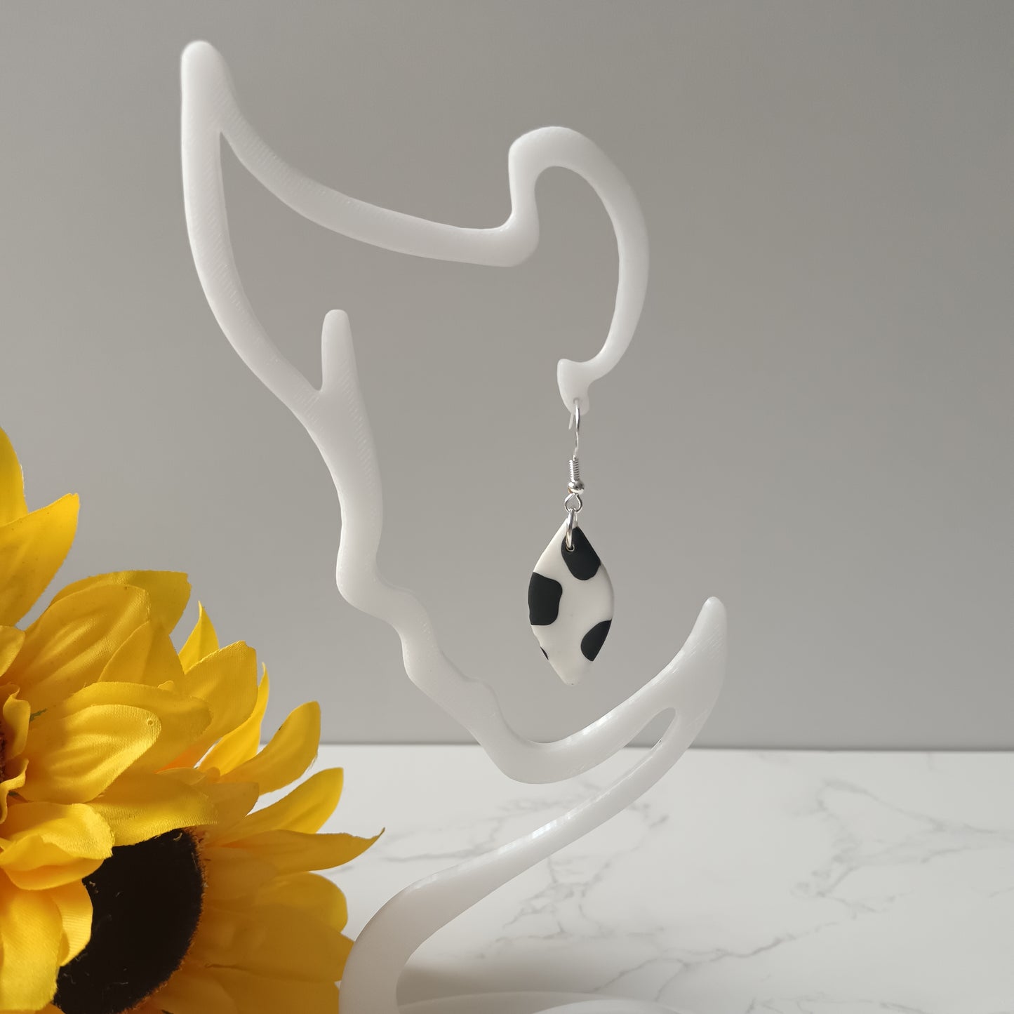 Cow Print Hook Earrings
