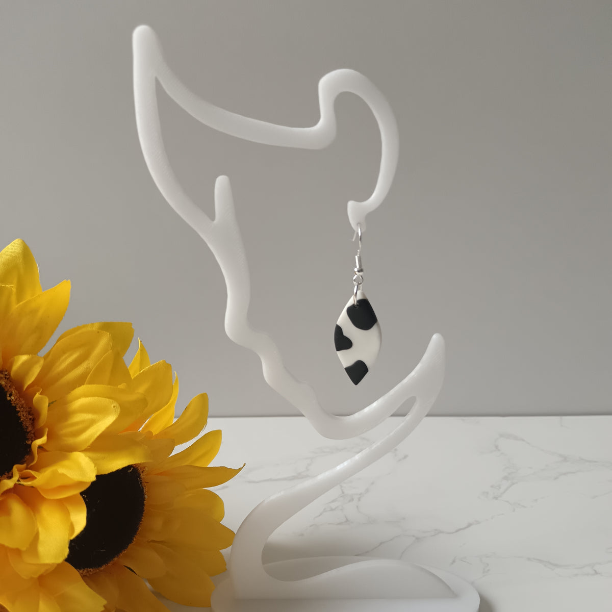Cow Print Hook Earrings