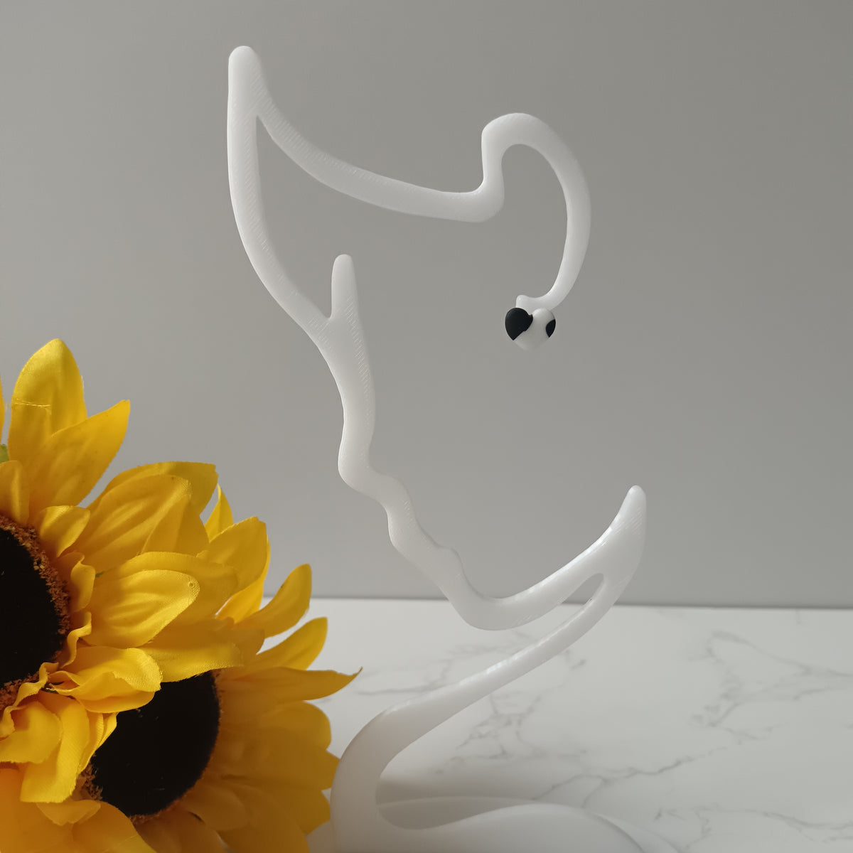 Cow Print Heart Stud Earrings