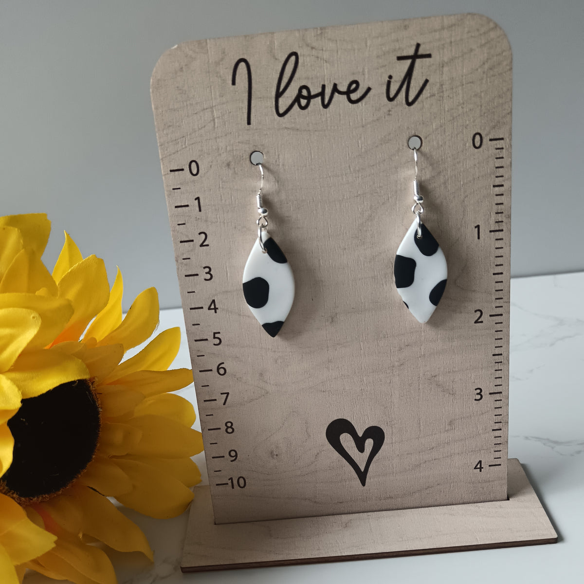 Cow Print Hook Earrings