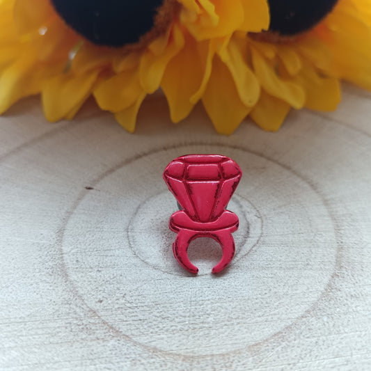 Retro Red Ring Pop Pin Badge