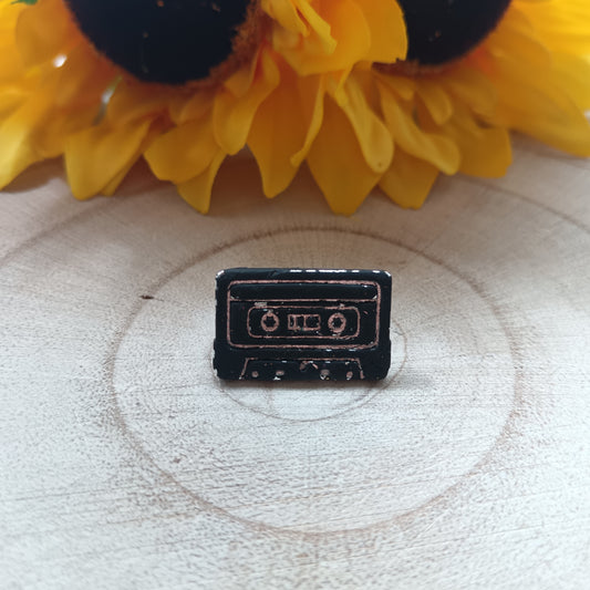 Retro Cassette Tape Pin Badge