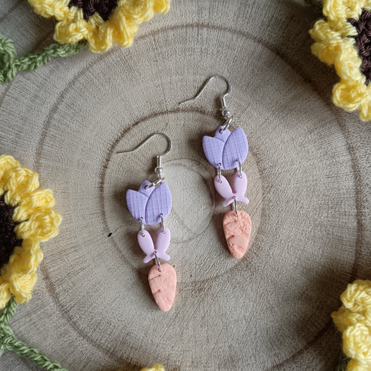 Easter Triple Dangle Hook Earrings