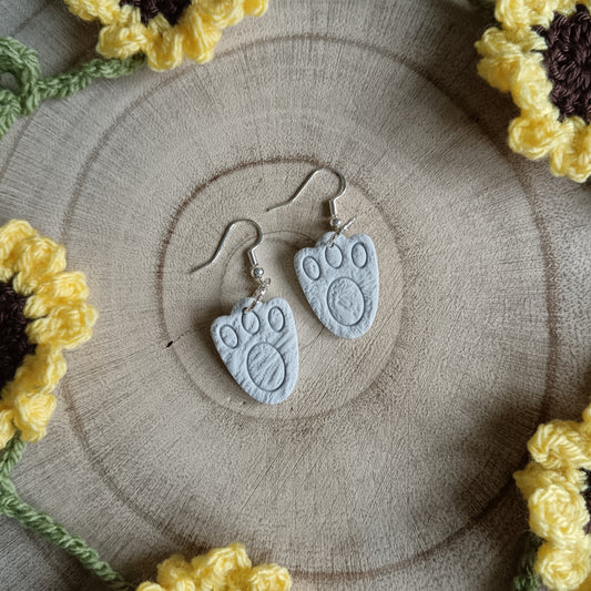 Bunny Paw Dangle Hook Earrings