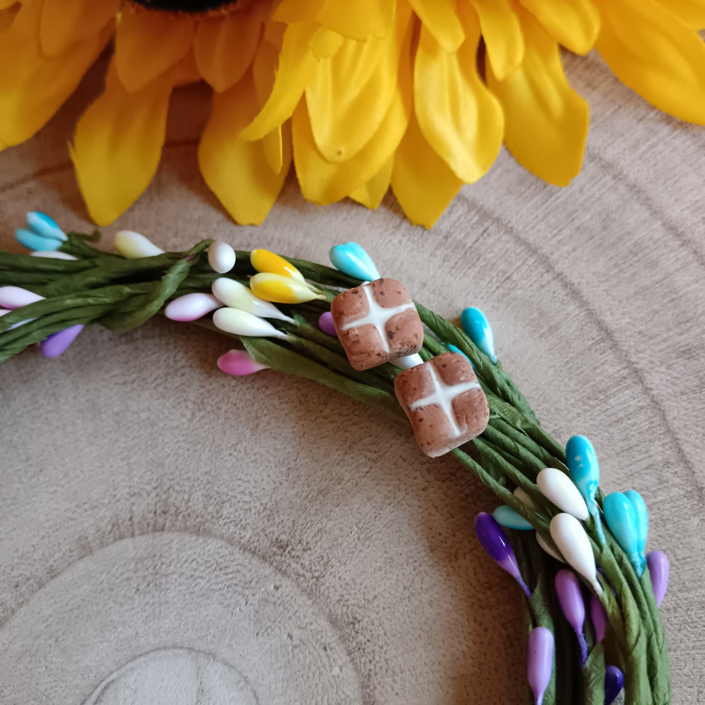 Hot Cross Bun Stud Earrings