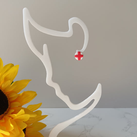 England Round Stud Earrings