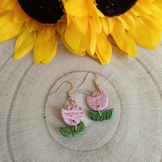 Tulip Combo Dangle Hook Earrings