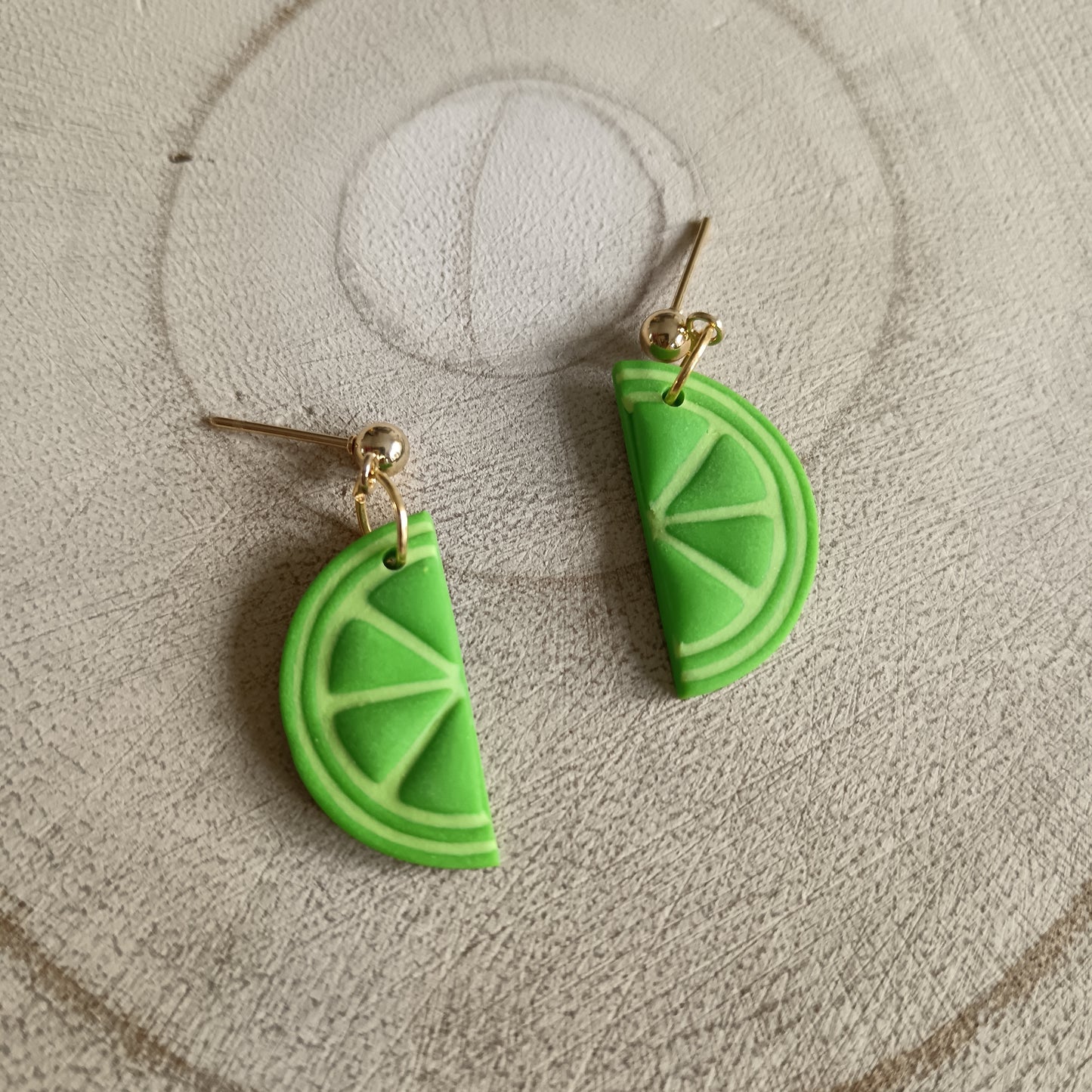 Lime Slice & Half Slice Stud Earrings