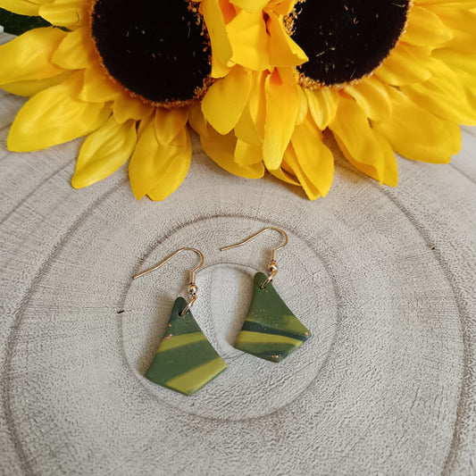 Khaki Ombre Hook Earrings